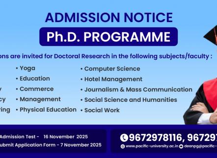 Application for Admission in Ph.D. is Open